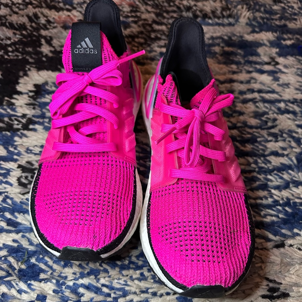Adidas UltraBoost 19 Fuchsia Athletic Sneakers